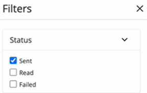 message status filters